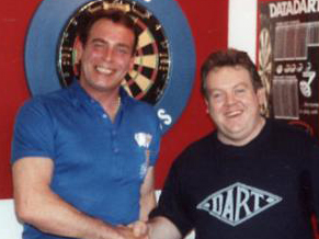 1989 - Bobby George insieme a Noel nel primo negozio TOP 180 a Quinto di Treviso.